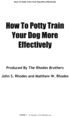Thumbnail Dog Potty Training- Simple Tricks for House-training  